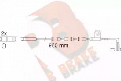 R BRAKE 610553rb -  Сигнализатор, износ тормозных колодок